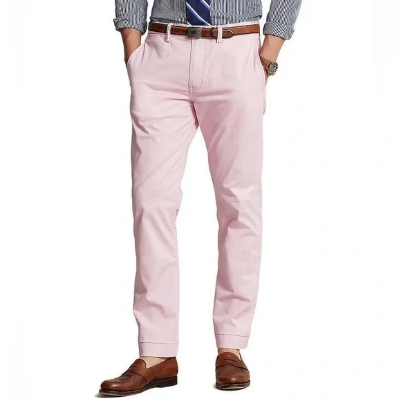 Polo Ralph Lauren Pastel Pink Preppy Chinos 38/32 - Picture 1 of 5